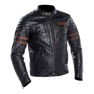 Richa Curtiss Leather Jacket - Green / Brown