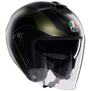 Open Face Helmets: AGV IRIDES [SAKAI MATT GREEN/BLACK]