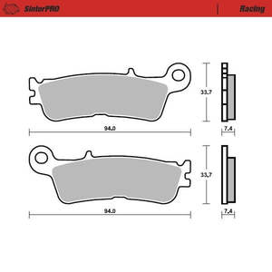 Brakes 1: BRAKE PADS FRONT MOTO MASTER PRO SINTERED YAMAHA WR YZ