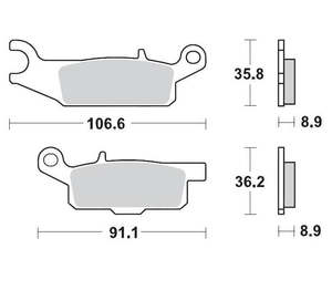 BRAKE PADS REAR MOTO MASTER PRO SINTERED YAMAHA YFM550 09-15 YFM700 07-ON