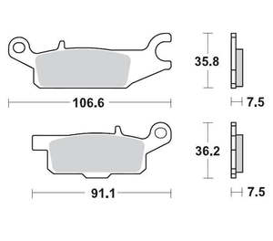 Brakes 1: BRAKE PADS FRONT LEFT MOTO MASTER PRO SINTERED YAMAHA YAMAHA YFM250R RAPTOR YFM550 YFM700