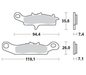 BRAKE PADS FRONT MOTO MASTER PRO SINTERED FRONT LEFT KAWASAKI SUZUKI