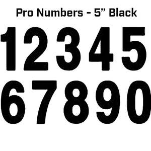 Race Numbers: FACTORY EFFEX - Pro Numbers - 5" Black