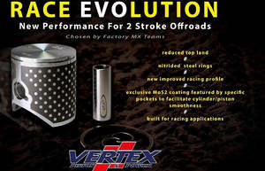 Pistons: PISTON KIT VERTEX 46.96MM RACE EVOLUTION GAS GAS MC85 21-ON HUSQVARNA TC85 14-ON KTM 85 SX 03-ON