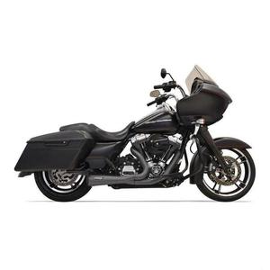 Exhausts: BASSANI ROAD RAGE 2 INTO 1 EXHAUST SYSTEM WITH MEGAPHONE MUFFLER IN BLACK FOR HARLEY DAVIDSON 1995-2016 TOURING MODELS (1F52RB)