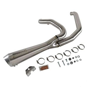 Exhausts: BASSANI ROAD RAGE 2 : 1 SHORT SYSTEM IN STAINLESS FOR HARLEY DAVIDSON 2017-2024 TOURING MODELS (1F42SS)