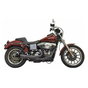 Exhausts: BASSANI ROAD RAGE RIPPER 2 INTO 1 EXHAUST SYSTEM IN BLACK FOR HARLEY DAVIDSON 1991-2005 DYNA MODELS (1D5B)