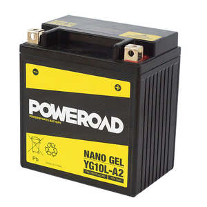 YG10L-A2 Non-DG Nano Gel Battery Poweroad. Alt: YB10L-A2 YB10L-B2 ^ (CYG10LA2)