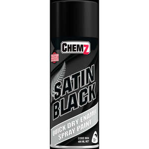 Chemz Enamel Paint Satin Black (400 ml)