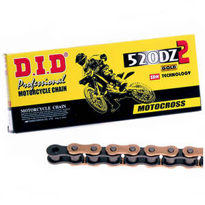 Honda Crf250f 2019: 520DZ2 x 120RB G&B solid bush chain w/ RJ clip link DID ^ (520DZ120G)