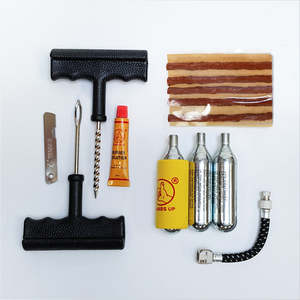 Adly Cat 100 All: Tyre Repair Kit Tubeless (T-reamer-plugs-CO2-valve) Tech7 ^ (TRCO2K)