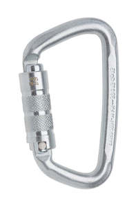 Edelrid Carabiner Quickdraws: ED Carabiner Steel D Twist