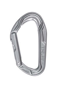 Edelrid Carabiner Quickdraws: ED Carabiner Bulletproof Straight II, Slate