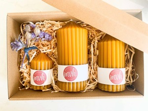 Products: Beeswax Candle Trio - Mountain Valley Honey