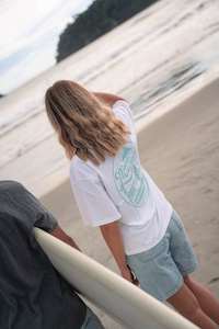 Womens Tees 1: Mount Retro - Sea Foam