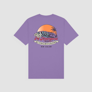 Mens Tops: Mt Maunganui Surf Tee - Mauve