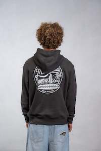 Mens Hoodies Crews: Mount Retro Hoodie - Washed Grey