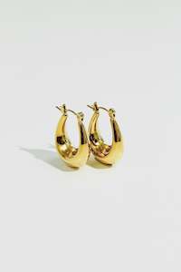 Jewellery: Coral Everyday Earring - Gold