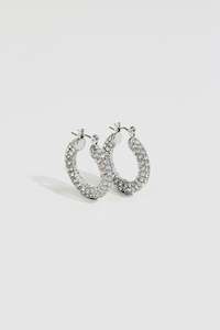 Luna Hoop Earrings - Silver