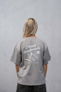 Mount Longboards: Log Riders Women's Tee - Dove Grey