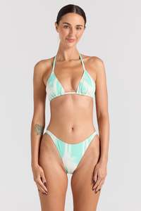 Palms String Tie Top - Mint