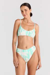 Palms Scoop Bralette Top - Mint