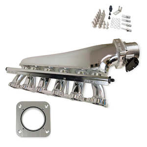 Proflow: Proflow Intake Manifold Kit, For Ford Falcon XR6 BA/BF/FG Barra, Fabricated Aluminium, Polished, 90mm Throttle Body, Fuel Rail Kit