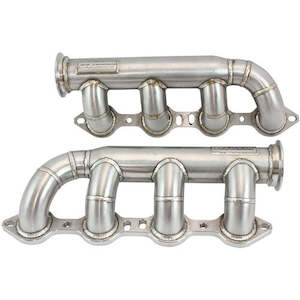 Exhaust Manifold: AEROFLOW GM LS Twin Turbo Stainless Steel Turbo Manifolds