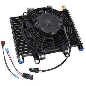 AEROFLOW Competition Oil & Transmission Cooler 13.5" x 9" x 3.95" Fan & Switch with 1/2" NPT