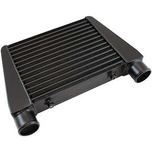 Intercoolers: AEROFLOW V-Mount Street Series Aluminium Intercooler, Black Powder Coated Finish