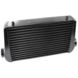 Intercoolers: AEROFLOW 450x300x76mm Street Series Aluminium Intercooler, Black Finish