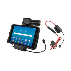 Ram Tablet Mounts: RAMÂ® Key-Locking Power & Data Cradle for Samsung Tab Active2 (RAM-HOL-SAM7PKL2-HARU)