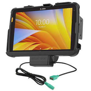 Handheld Pc Holders Mounts: RAM® Tough-Dock™ Power + Data for Zebra ET4x 10" Tablet (RAM-HOL-ZE21PDU )
