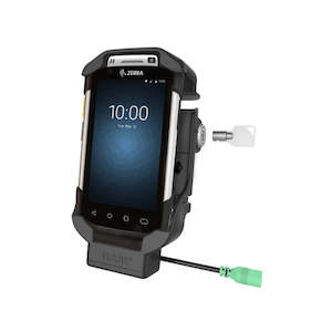 Handheld Pc Holders Mounts: RAM® Key-Locking Form-Fit Powered Dock for Zebra TC70, 72, 75 & 77 (RAM-HOL-ZE7LU)