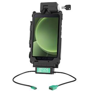 Ram Mount Holders Cradles: Locking GDS® Tough-Dock™ + Single USB-A for Samsung Tab Active5 & 3 (RAM-GDS-DOCKL-SAM62CDU)