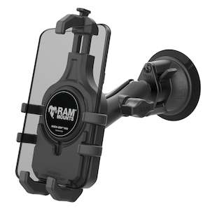 Ram Phone Mounts: RAM® Quick-Grip™ Pro Phone Mount with Twist-Lock™ Suction Cup - Medium (RAM-B-166-PD5U)