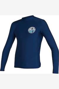O'NEILL BOYS REACTOR UV LONG SLEEVE RASH VEST - MARINE