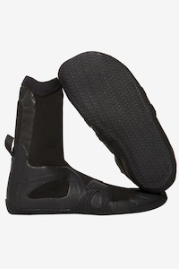 Wetsuit Accessories: VISSLA SEVEN SEAS 5MM ROUND TOE BOOTIE - BLACK