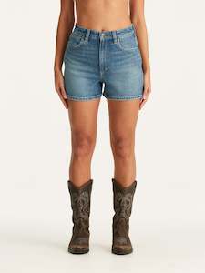 WRANGLER HI BELLS SHORT - BLUE NIRVANA