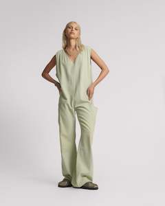 W Pants: ONE TEASPOON WEEKENDER DENIM JUMPSUIT - SUNDAE