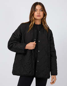 W Sweatshirts Jackets: ALL ABOUT EVE ACTIVE QUILTED JACKET - BLACK