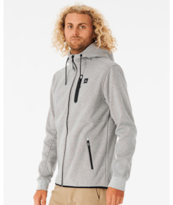 Sweatshirts Jackets: RIP CURL ANTI SERIES DEPARTED ZIP THRU - GREY