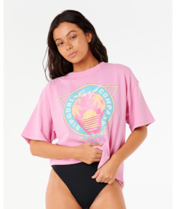 Womens: RIP CURL ES VEDRA HERITAGE TEE - PINK