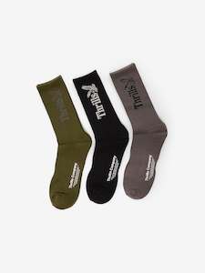 THRILLS WORKWEAR 3 PACK SOCK - MULTI