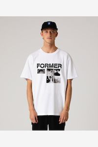 Mens Tops: UNFOLDING T-SHIRT - WHITE