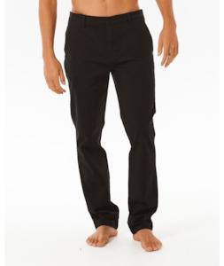 Pants: RIP CURL CLASSIC SURF CHINO PANT - BLACK