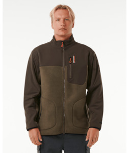 Sweatshirts Jackets: RIP CURL ANTI SERIES SEARCH ZIP CREW - ROCK