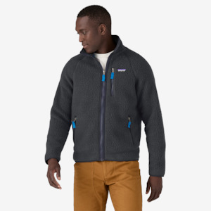 Sweatshirts Jackets: RETRO PILE JACKET - PITCH BLUE/ENDLESS BLUE