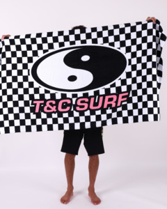 Mens: T&C DAZED TOWEL - BLACK