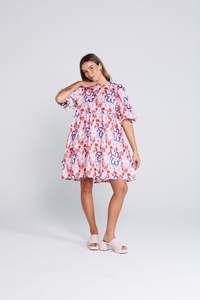Womens: THING THING SPIN DRESS - SQUIGGLE BLOOM